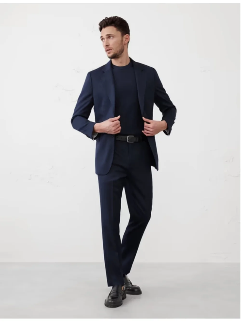 Banana Republic Men's Satin Suit Trousers Navy Blue Size 32W Pants NWT RT$170
